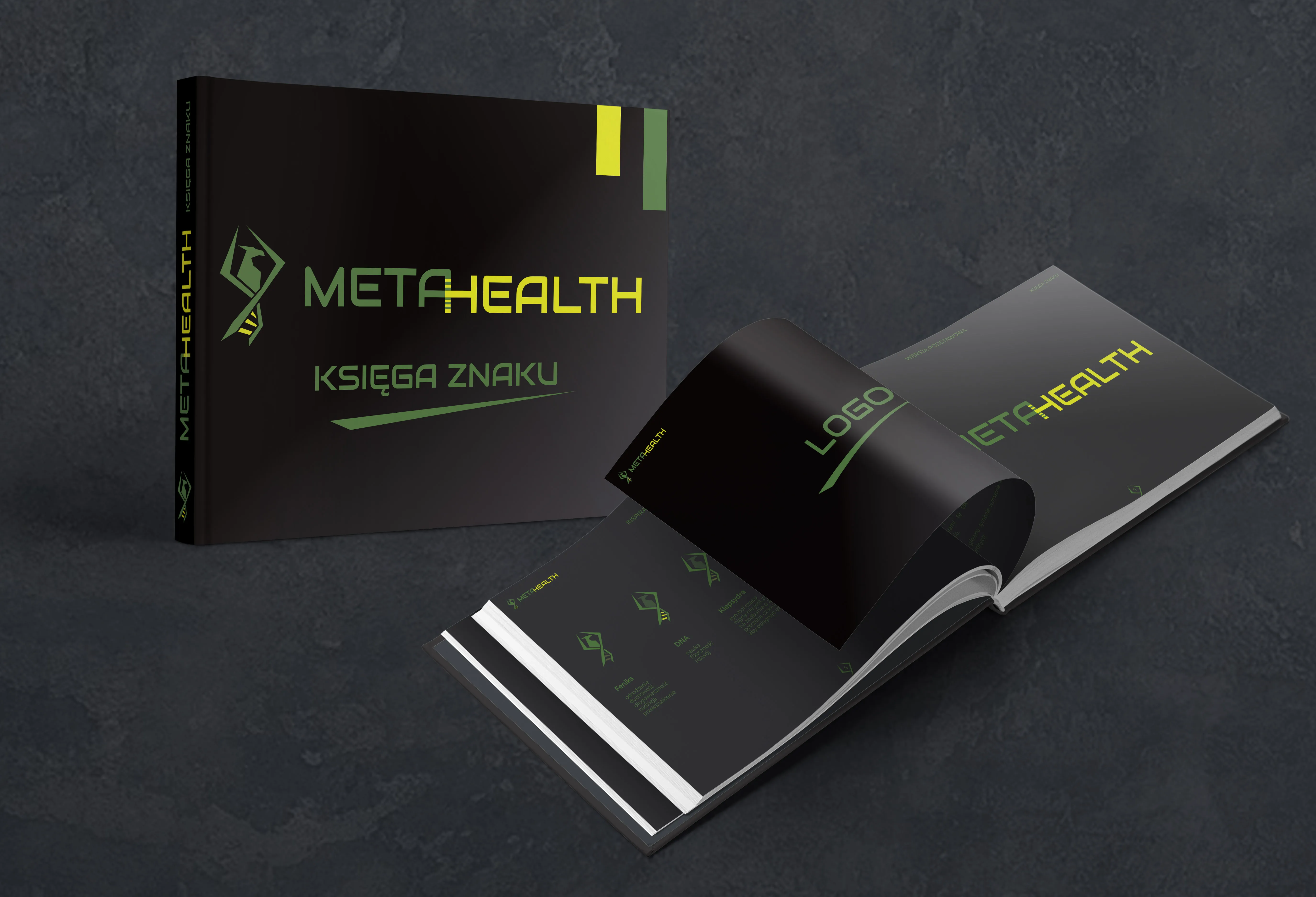 Księga znaku MetaHealth – znak przedstawiony obok opisanej historii